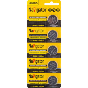 Элемент питания Navigator 94 764 NBT-CR2025-BP5