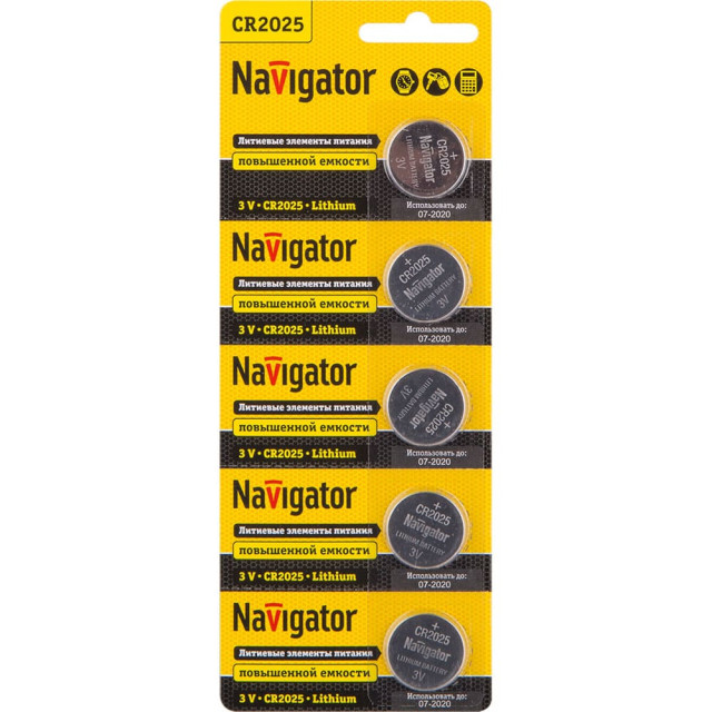 Элемент питания Navigator 94 764 NBT-CR2025-BP5