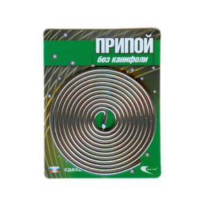 Припой Векта ПОС 61 без канифоли спираль 2 мм*1 м