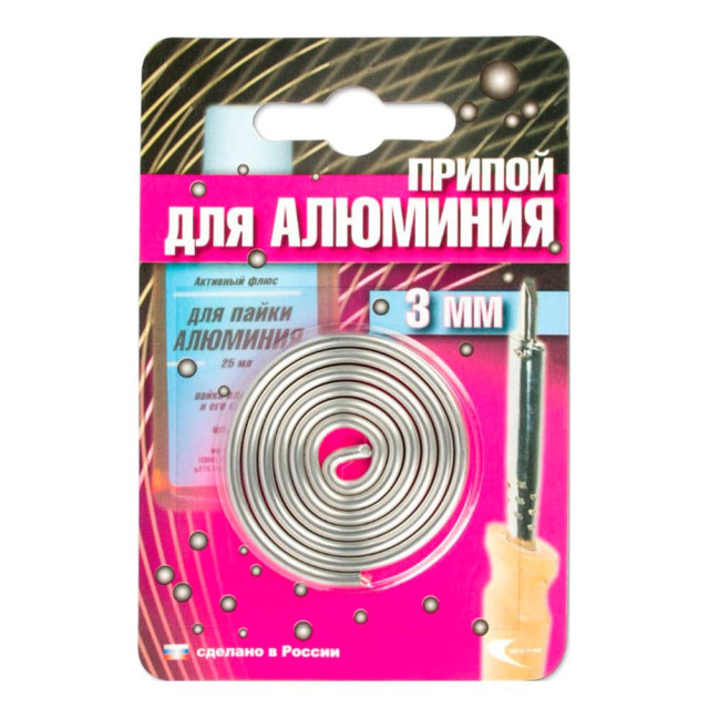 Припой Векта 191348 AL-220 спираль 3 мм для пайки алюминия