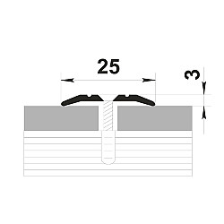 Порог Best Profile А1 082 дуб светлый 25 мм 1.35 м