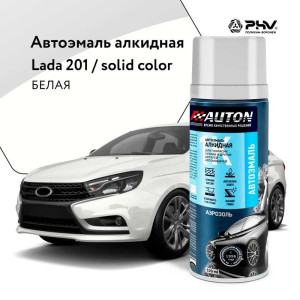 Эмаль автомобильная алкидная AUTON 201 белая 520 мл
