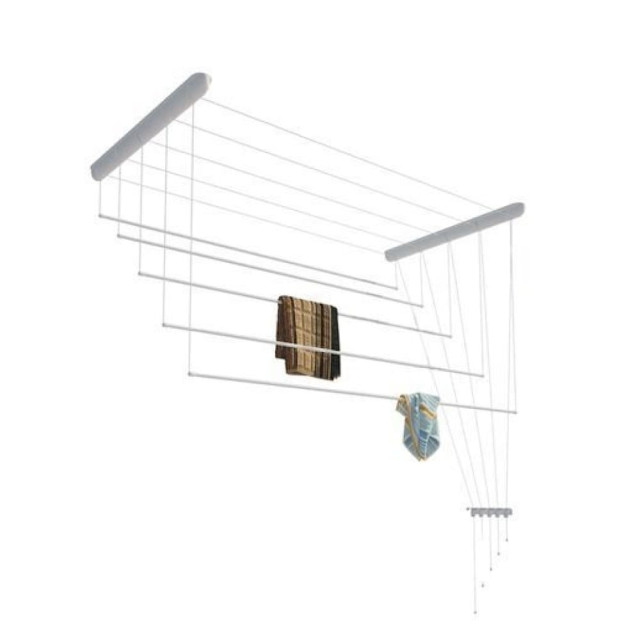 Сушилка потолочная Лиана СП-003 стальная 5 стержней белая 1.5 м