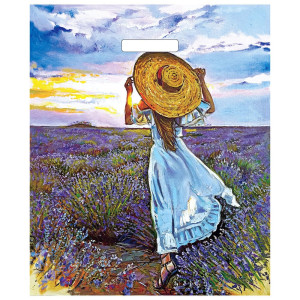 Пакет Артпласт Лавандовое поле ВУР56219 ПЭ с вырубной ручкой 38*45+3 см 50 мкм