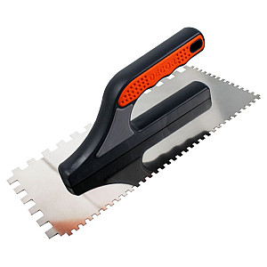 Гладилка нержавеющая Decor 680-104 3К 280*130 мм зуб 4*4 мм 10*10 мм