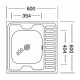 Мойка кухонная КромРус EC-209Mправ чаша правая 60*60 мм