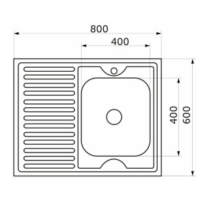 Мойка кухонная КромРус EC-220левМ чаша левая 60*80 мм