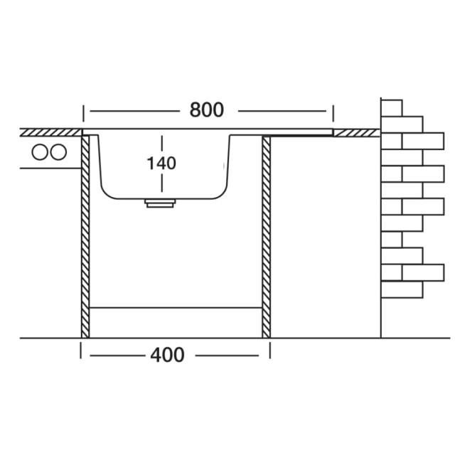 Мойка кухонная КромРус EC-220левМ чаша левая 60*80 мм