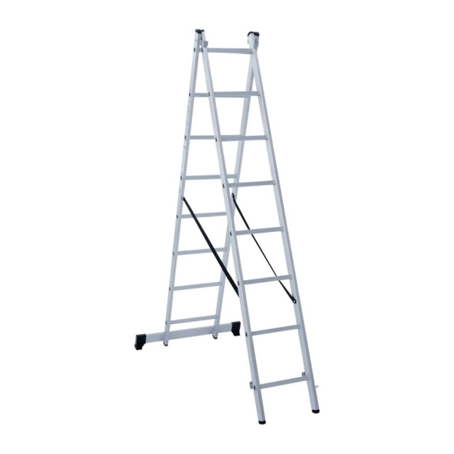 Лестница двухсекционная Новая высота NV122 2*8 ступеней