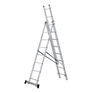 Лестница трехсекционная Новая высота NV123 3*8 ступеней