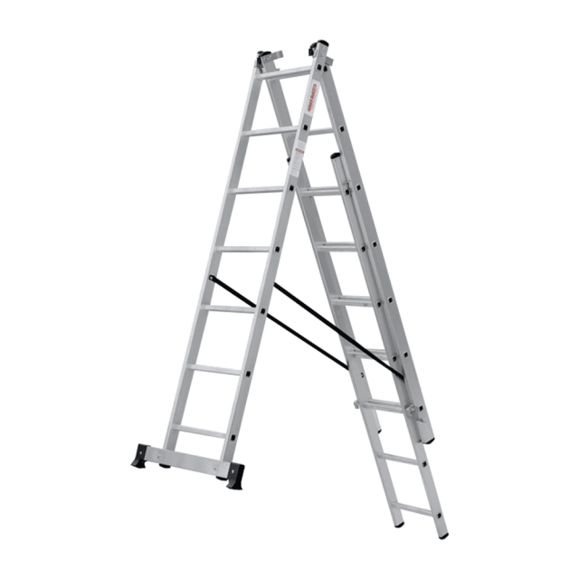 Лестница трехсекционная Новая высота NV123 3*8 ступеней