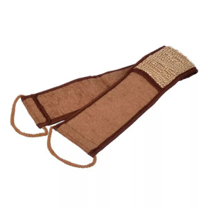 Мочалка из рами Банные штучки 40364 лента с сегментами хлопка с веревочными ручками 66*8.5 см