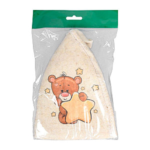 Шапка для бани Hot Pot Мишка 41213 детская из войлока