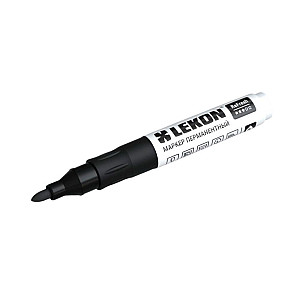 Маркер Lekon ReFresh перманентный заправляемый пулевидный наконечник черный 3 мм