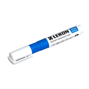 Маркер Lekon ReFresh перманентный заправляемый пулевидный наконечник синий 3 мм