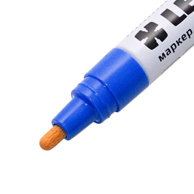 Маркер Lekon Profi с нитроэмалью овальный наконечник синий 4 мм