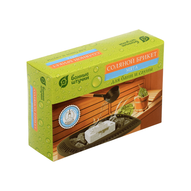 Соляной брикет Банные штучки 33686 с травами для бани и сауны с гималайской солью 1300 г
