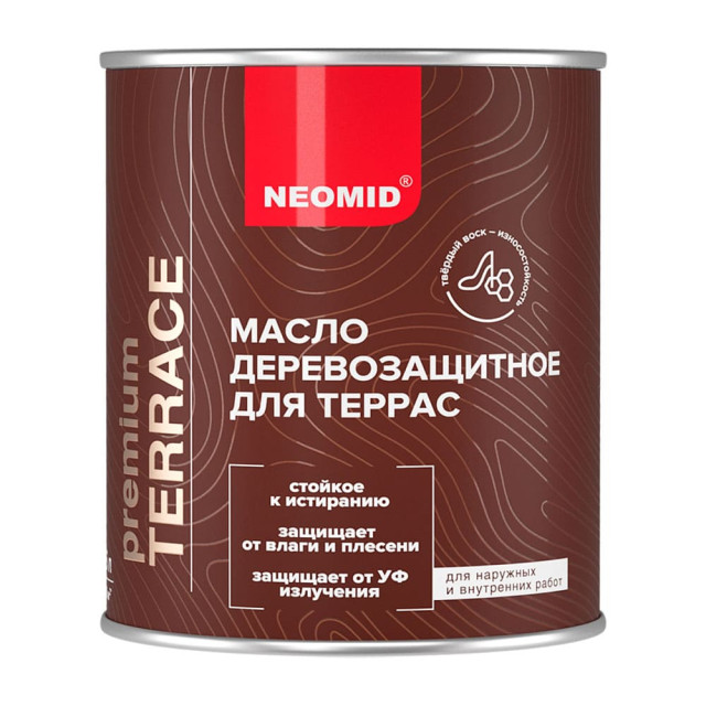 Масло Neomid Premium Terrace для террас белый 0.75 л