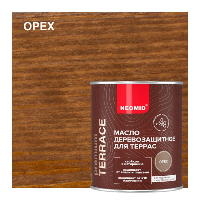 Масло Neomid Premium Terrace для террас орех 0.75 л
