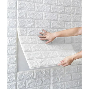 Панель самоклеящаяся Dekorelle 3D 001 белый 70*77 см