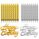 Свечи для торта МультиДом Happy Birthday VL5-239 10 шт + топпер