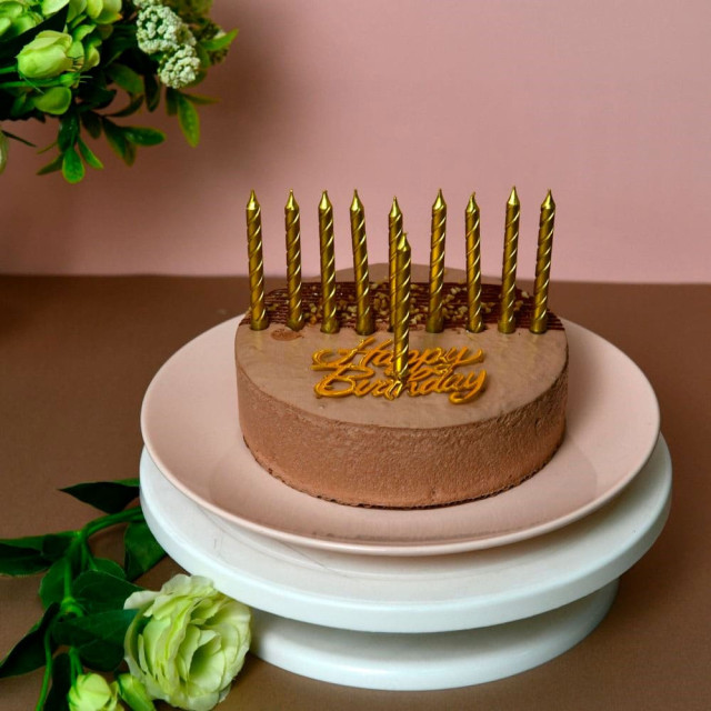 Свечи для торта МультиДом Happy Birthday VL5-239 10 шт + топпер