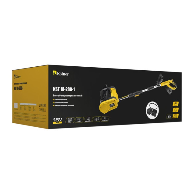 Машина снегоуборочная Kolner KST 18-280-1 аккумуляторная