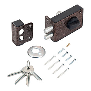 Замок накладной Зенит 3Н-1-3-1 медь