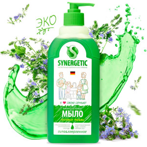 Мыло жидкое Synergetic Луговые травы увлажняющее гипоаллергенное 500 мл