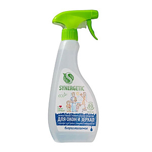 Средство для мытья окон и зеркал Synergetic с антибактериальным эффектом 500 мл