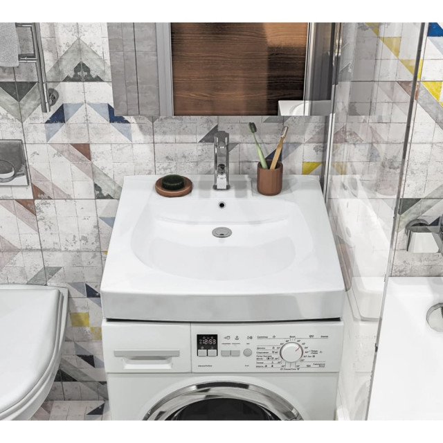 Умывальник Santek Пилот 1WH301971 с кронштейном и сифоном 60*60 см