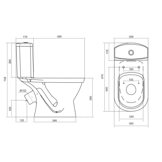 Унитаз-компакт Santek Алькор 1WH302196 эконом