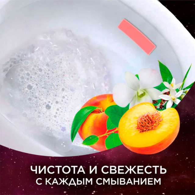 Средство для очистки унитаза Туалетный Утенок Стикер чистоты Cosmic Peach 3*10 г