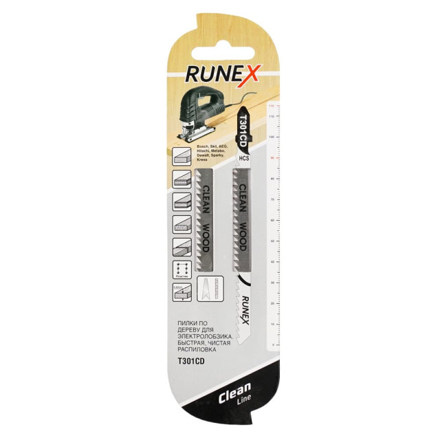 Пилки по дереву Runex T301CD чистый распил 115*90 мм 2 шт Пилки по дереву Runex T301CD чистый распил 115*90 мм 2 шт