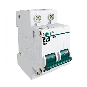 Автоматический выключатель DEKraft 11068DEK ВА101-2Р-025А-С