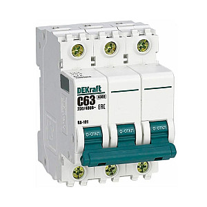 Автоматический выключатель DEKraft 11084DEK 3Р 63А х-ка C ВА-101 4.5кА