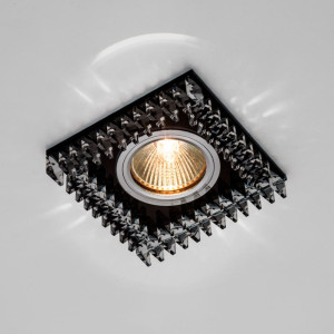 Светильник потолочный Max Light Crystal 25 Black MR16 ограненное стекло черный