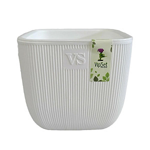 Горшок VipSet  AMF-4.7-01 Фабио с дренажной системой белый 4.7 л