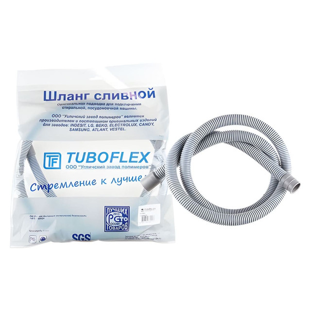 Шланг сливной Tuboflex М для стиральной машины 2 м Шланг сливной Tuboflex М для стиральной машины 2 м