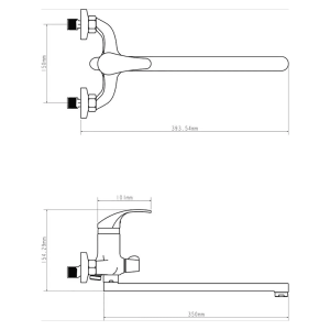 Смеситель для ванны Econoce EC0263 серия 260 D35-A