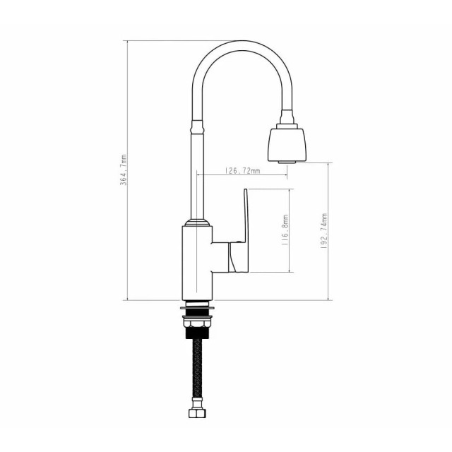 Смеситель для кухни Econoce серия 270 EC0275WT D35-A  белый