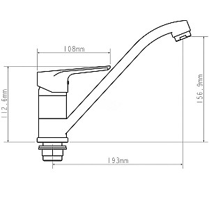 Смеситель для кухни Econoce EC0292BL серия 290  D35-A черный