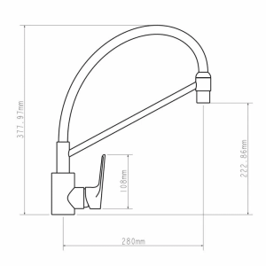 Смеситель для кухни Econoce EC0295 серия 290 D35-A черный