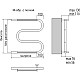 Полотенцесушитель Terminus М-образный с полкой AISI 32*2 500*500 мм