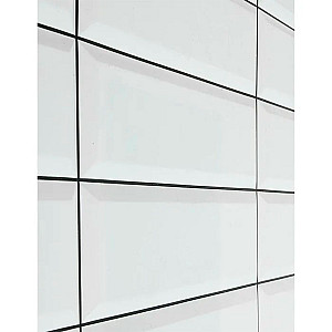 Панель ПВХ Grace Плитка Белая черный шов 955*480 мм