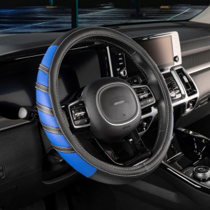 Оплетка экокожа Skyway Combo-2 M черно/синяя