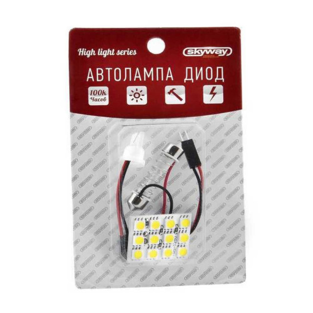 Панель светодиодная Skyway S03301001 30*25 мм 12V белая 12 SMD диодов