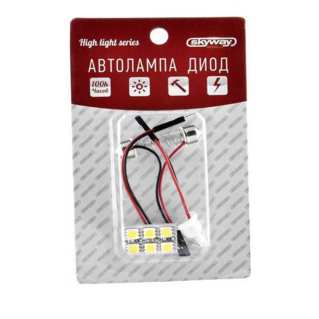 Панель светодиодная Skyway S03301006 24*15 мм 12V белая 6 SMD диодов