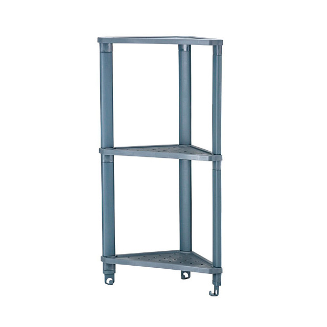 Полка Violet Vikea 787318 код 101250 угловая пластмассовая 3-ярусная 36.5*26*68 см