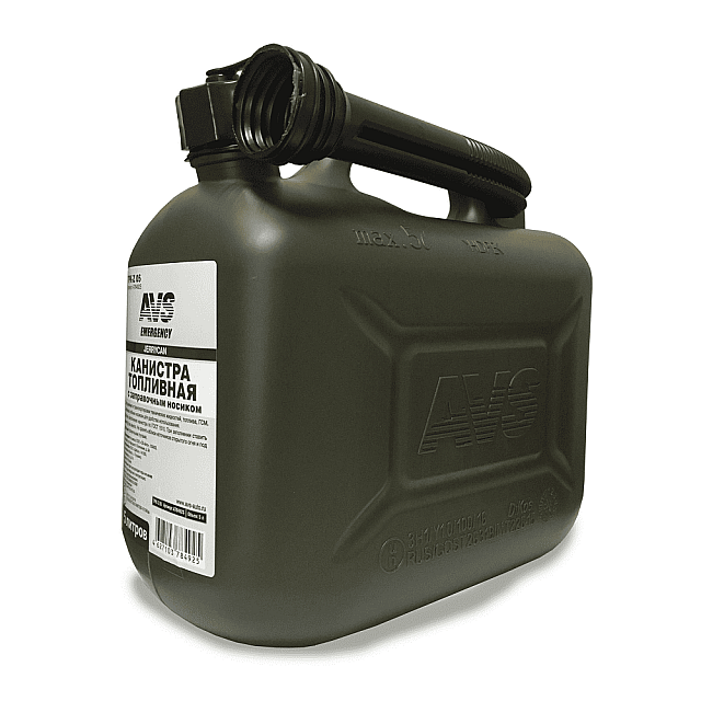 Канистра топливная AVS TPK-Z 05 пластиковая темно-зеленая 5 л